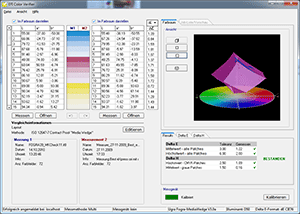 Screenshot vom EFI Colorproof XF Color Verifier