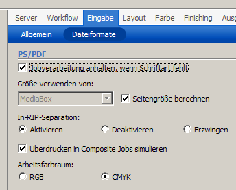 Korrekte Konfiguration der Sonderfarbverarbeitung in EFI Colorproof XF